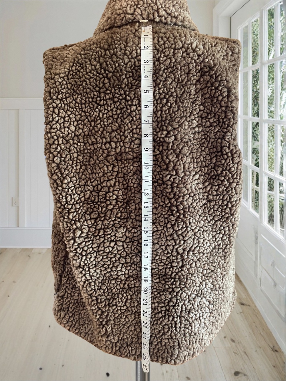 SIMPLY SOUTHERN Women's Brown Sherpa Fleece Vest Full Zip Cozy Outerwear Size L - Picture 10 of 14